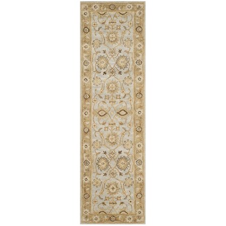Safavieh 2 ft. 3 in. x 12 ft. Runner Antiquity Hand Tufted RugLight Blue & Sage AT856B-212
